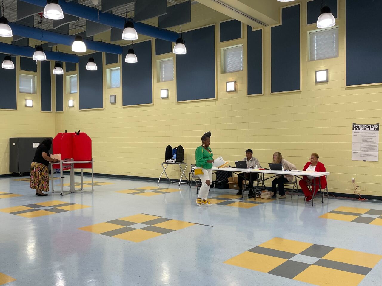 Photos inside the Cuffee Community Center, which as of 2 p.m., June 20, Chesapeake’s general registrar had the highest turnout as of 2pm with more than 200 voters so far today. Overall turnout in Chesapeake today, according to general registrar, has been “extremely low”