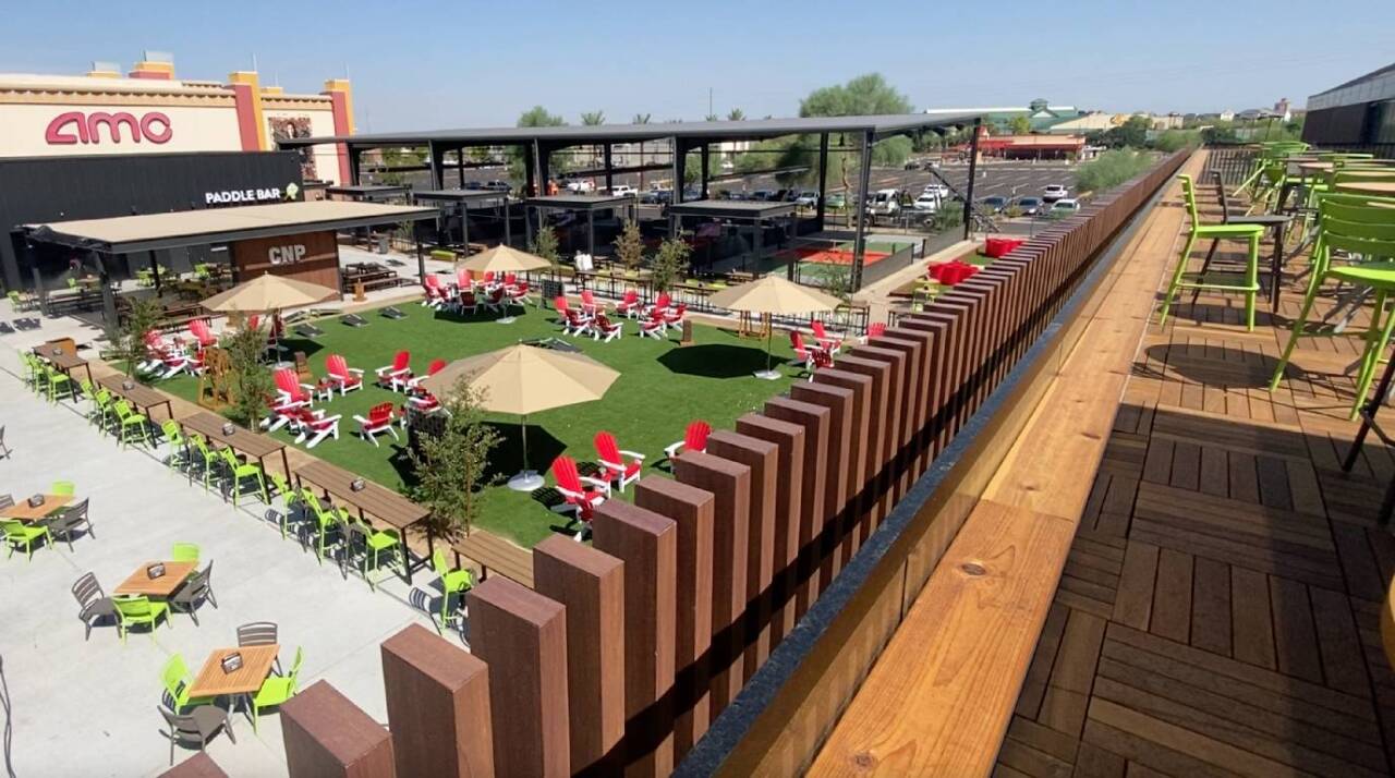 The second floor of the main restaurant’s building: This level not only has more seating available but also features a rooftop patio for guests to enjoy the views.