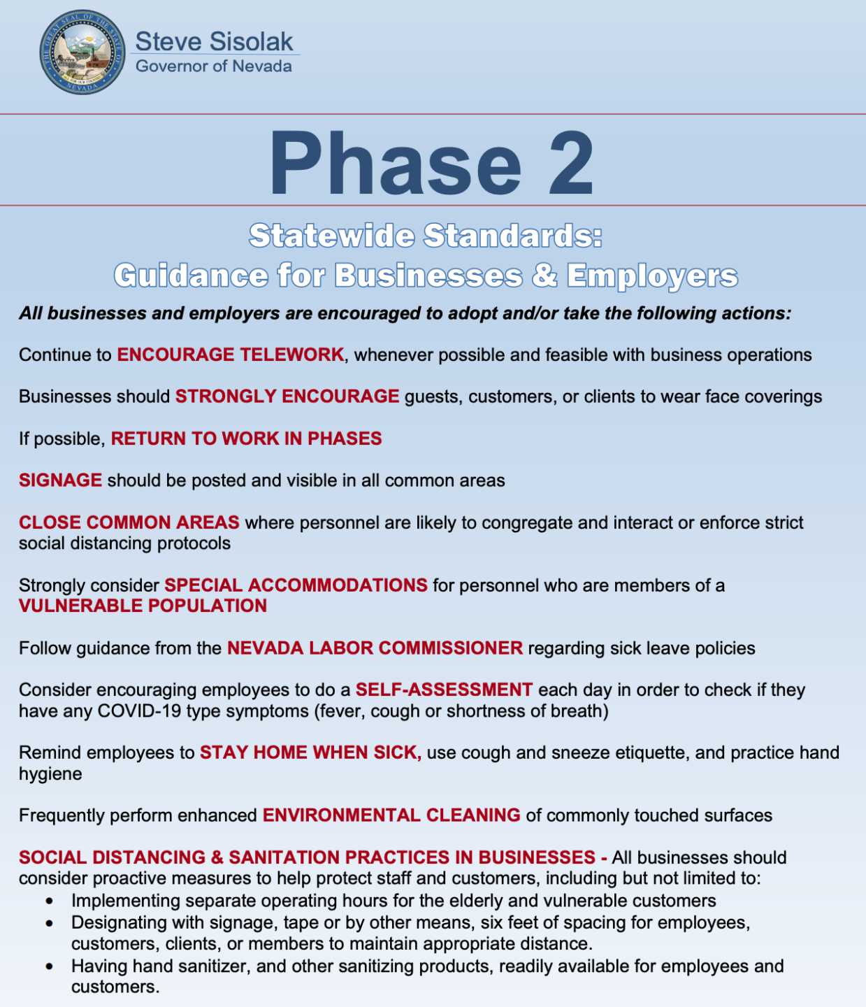 Phase 2 Directive For Nevada Explained Phase 2 Directive For Nevada Explained