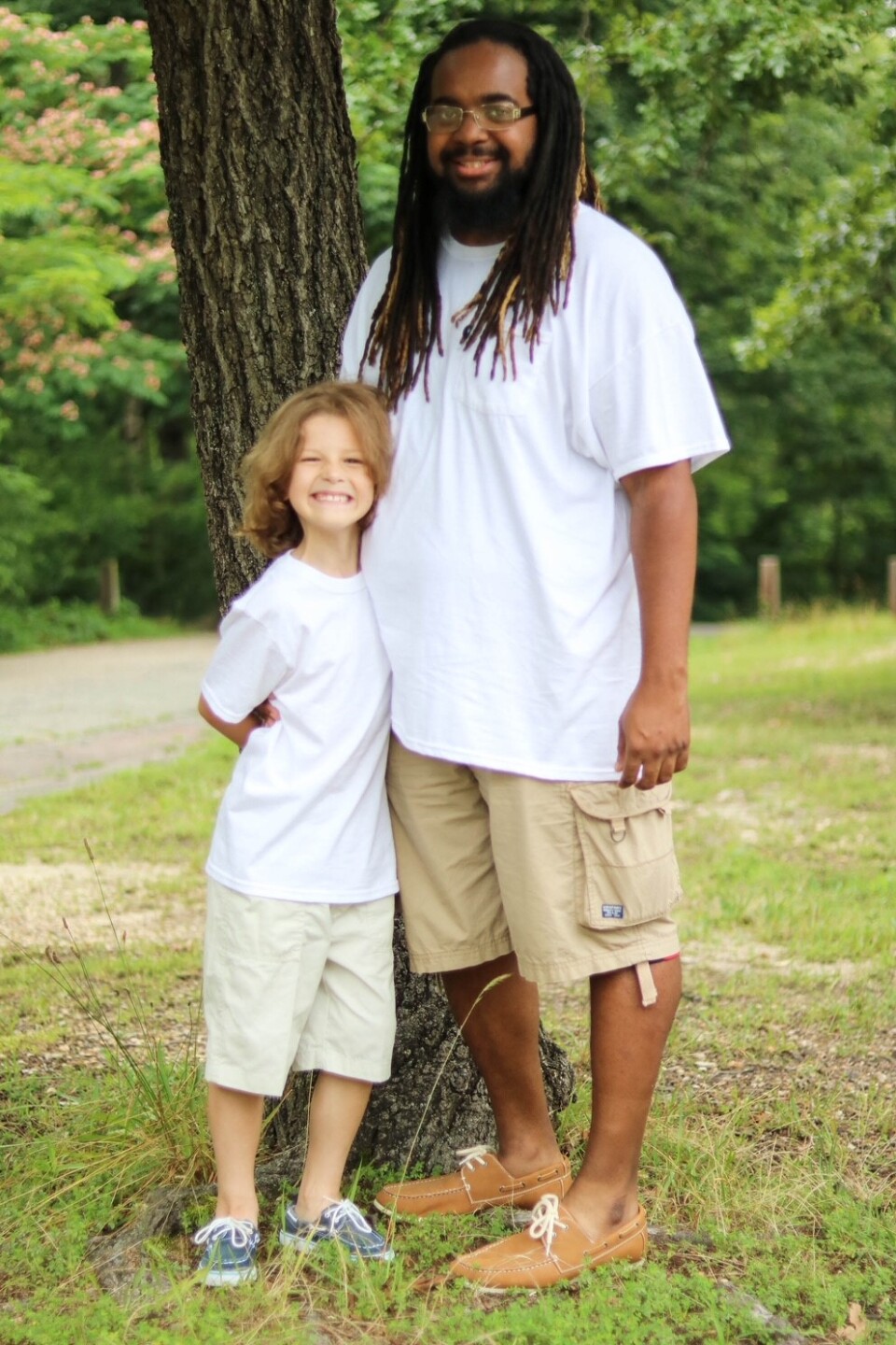 Barry Farmer and his children. 