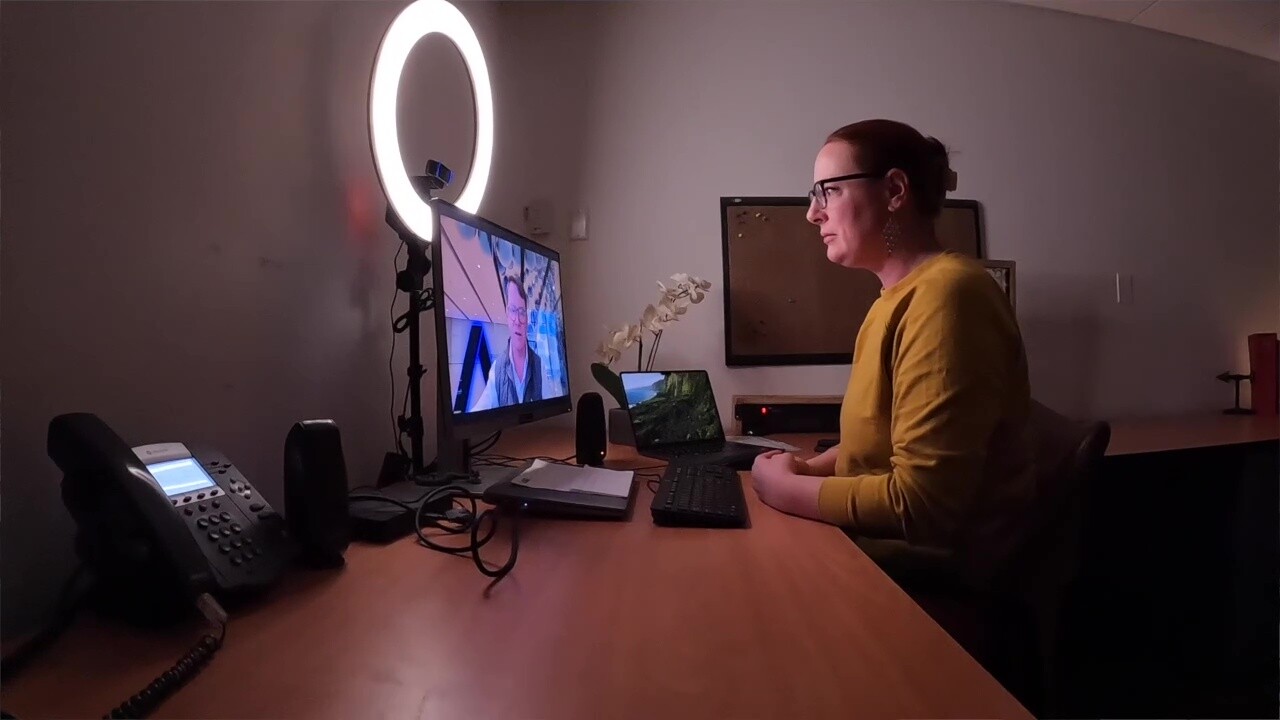 News 5 reporter Michelle Jarboe talks to Colton Brown, an executive at Aligned Data Centers, over Zoom -- a call made possible by a data center.