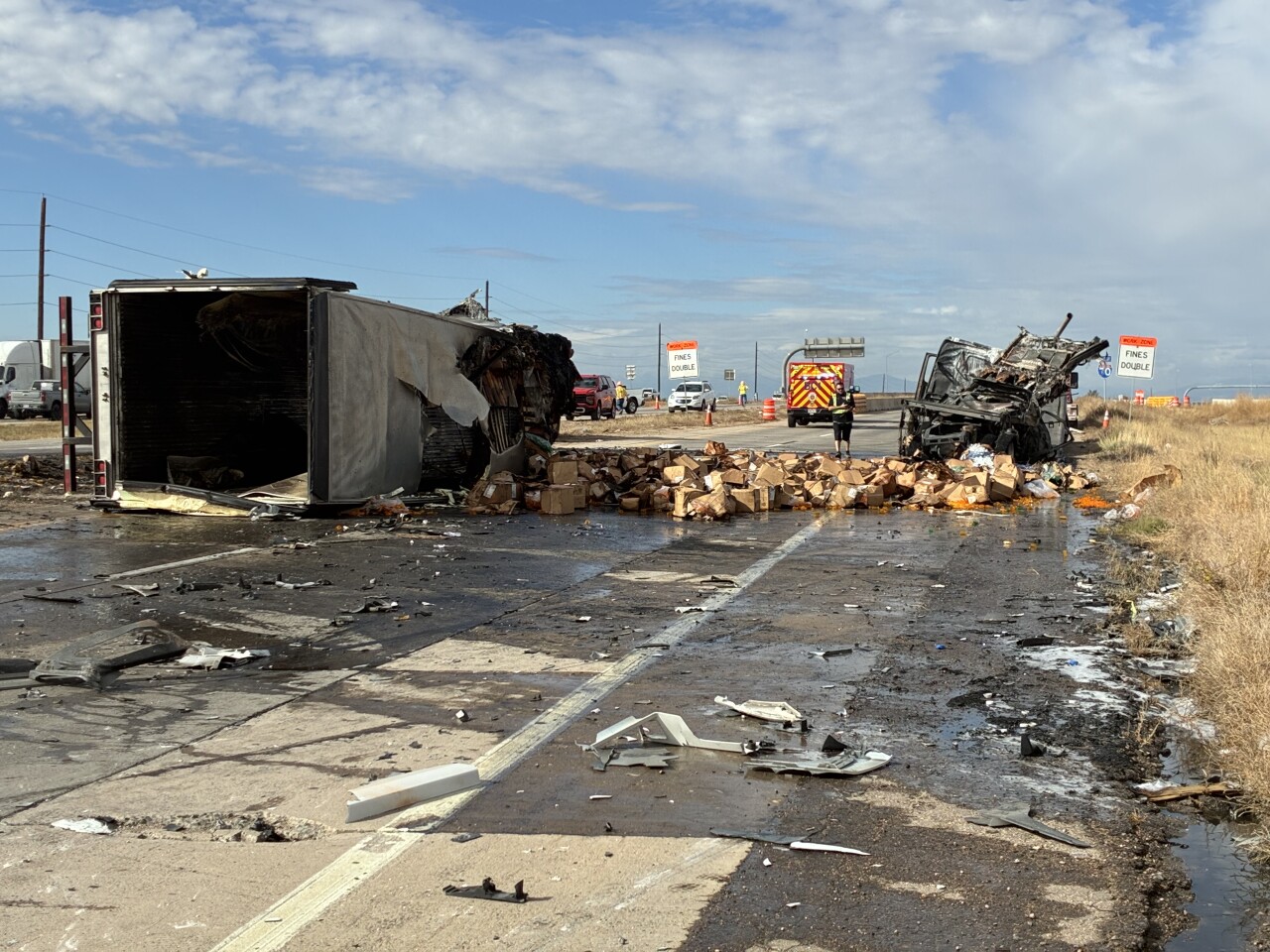 I-70 and E-470 semi fire_Colorado State Patrol