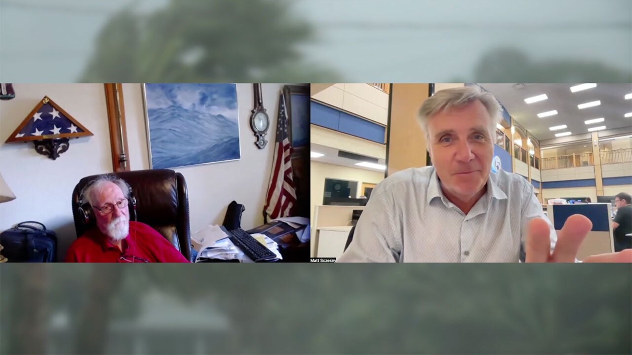 Forecast David Dilley speaks to WPTV reporter Matt Sczesny about how Global Weather Oscillations predicts hurricanes.