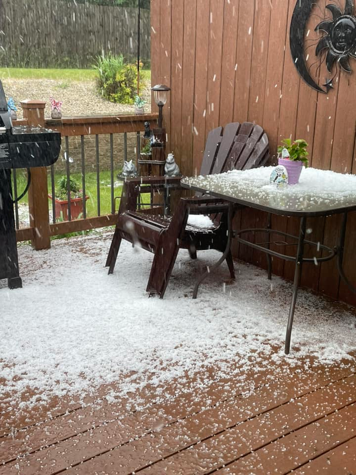 Hail in West Bend