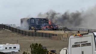 Large structure fire in the Helena Valley