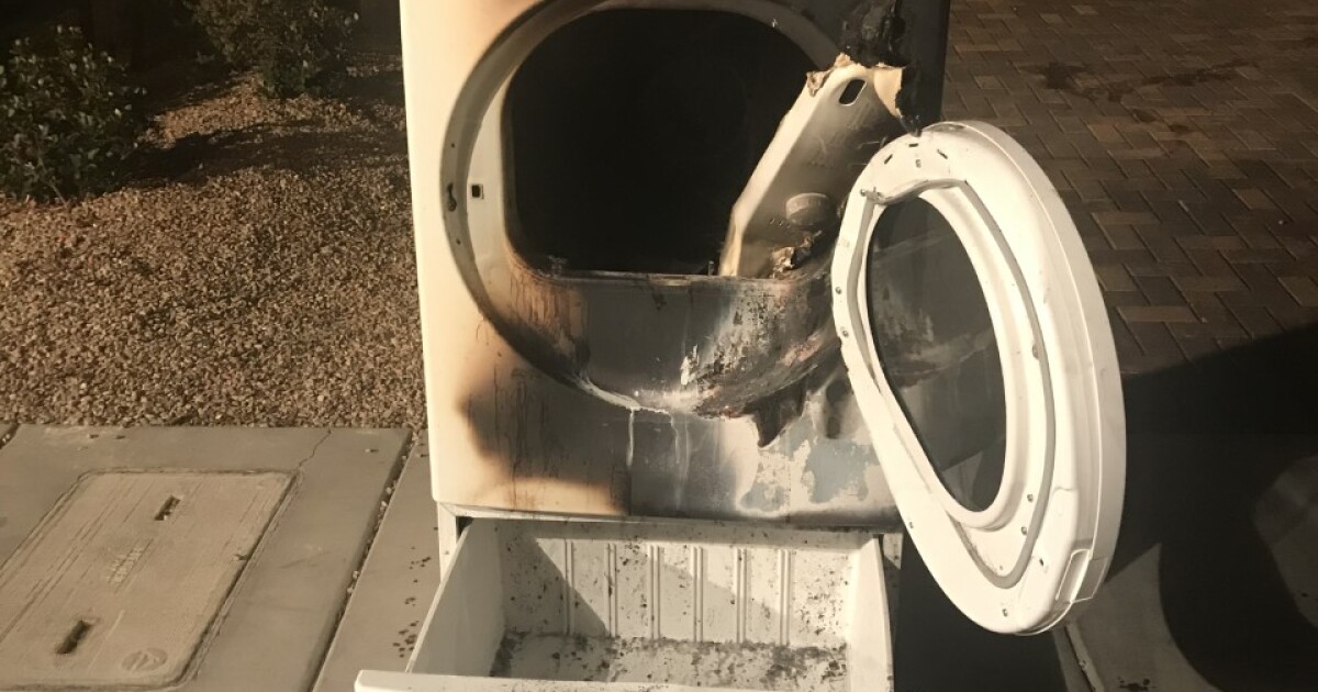 Henderson family's dryer catches fire