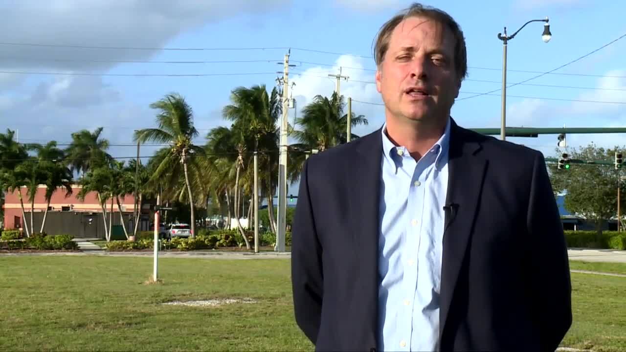Matt Luciano, who lives near the project’s location at 8111 South Dixie Highway, opposes the project. Oct. 25, 2023