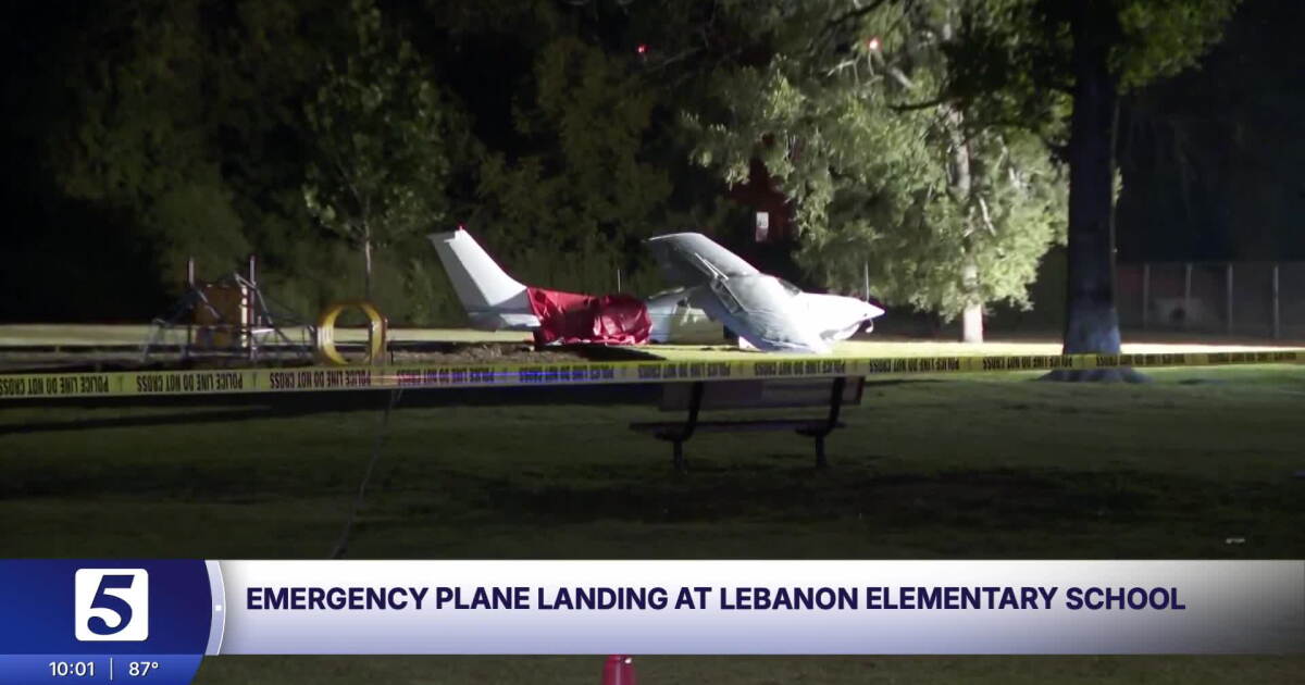 Small plane makes emergency landing at Lebanon elementary school