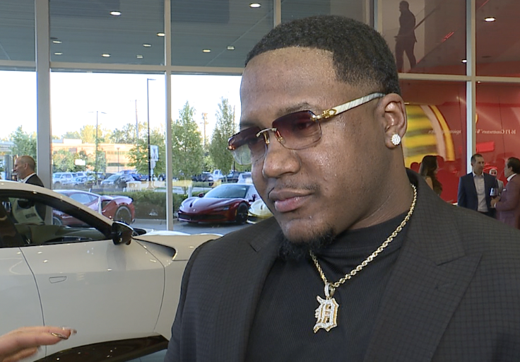 Detroit recording artist Gmac Cash at the Fashion and Ferrari's event Thursday