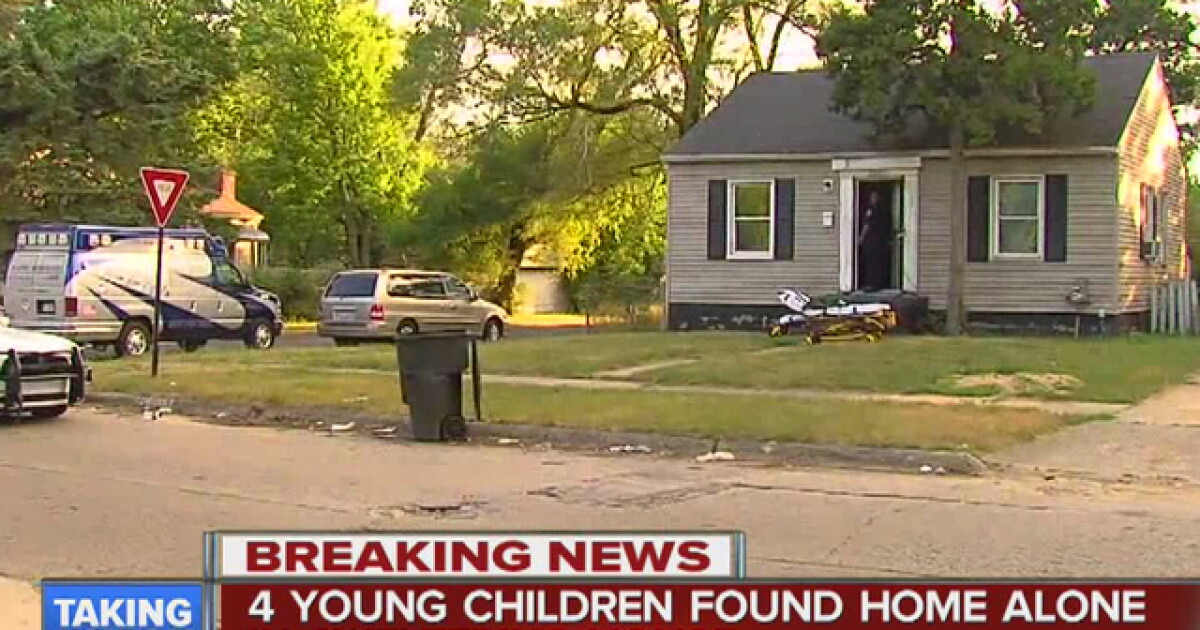 Four young children found alone in Detroit home