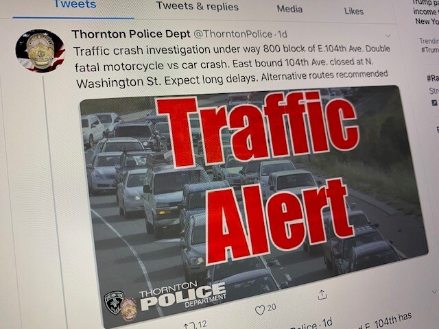 Thornton PD tweet