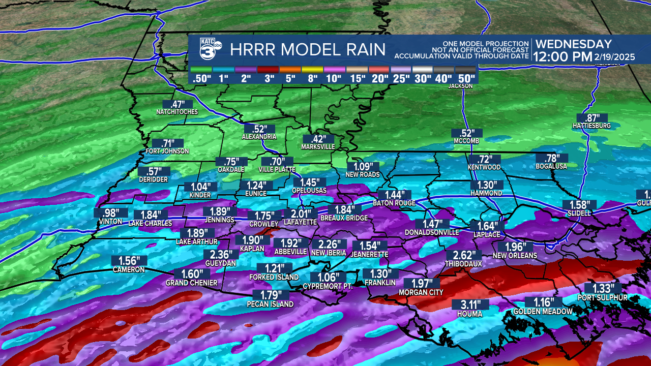 Extended HRRR Accumulation Acadiana.png