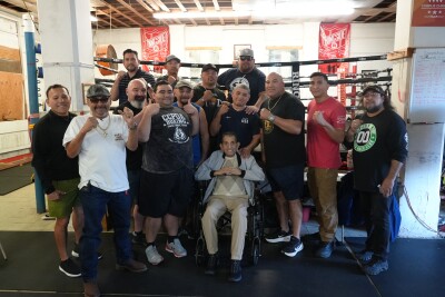 Rafael Davila with former boxers