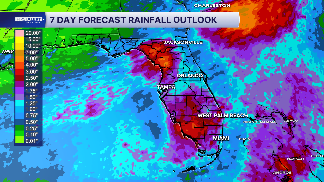 7-day rain outlook Aug. 3, 2026