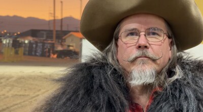 Buffalo Bill and an orange sunset