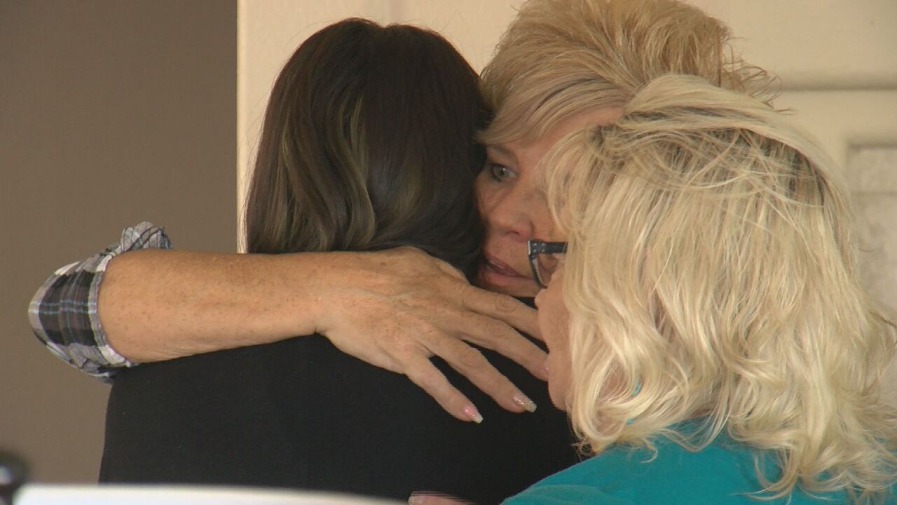 Mikayla hugging Valerie