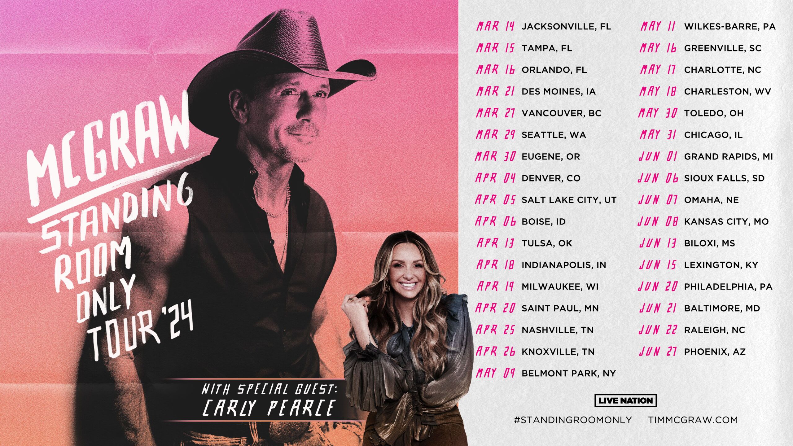 tim mcgraw carly pearce tour