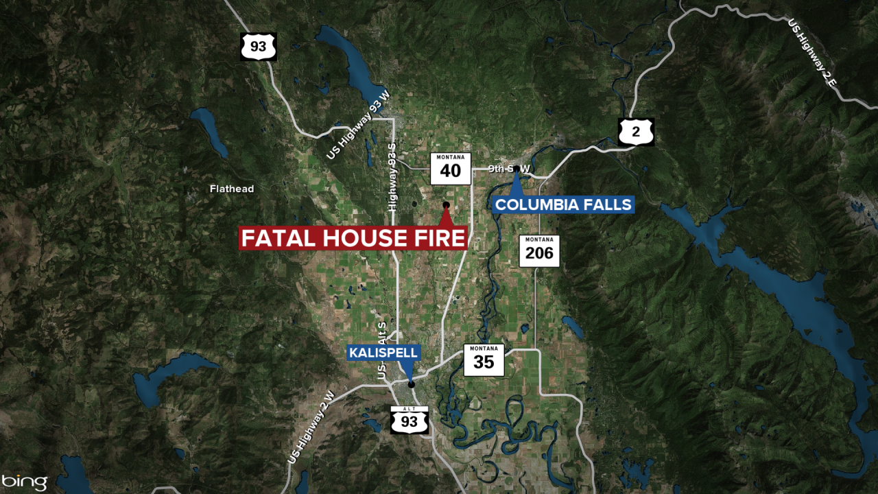 Columbia Falls Fatal House Fire Map
