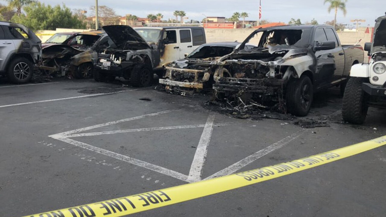 Bob Baker Jeep >> Vehicles Destroyed In Possible Arson At Carlsbad Dealership Bob Baker Jeep >> Vehicles Destroyed In Possible Arson At Carlsbad Dealership
