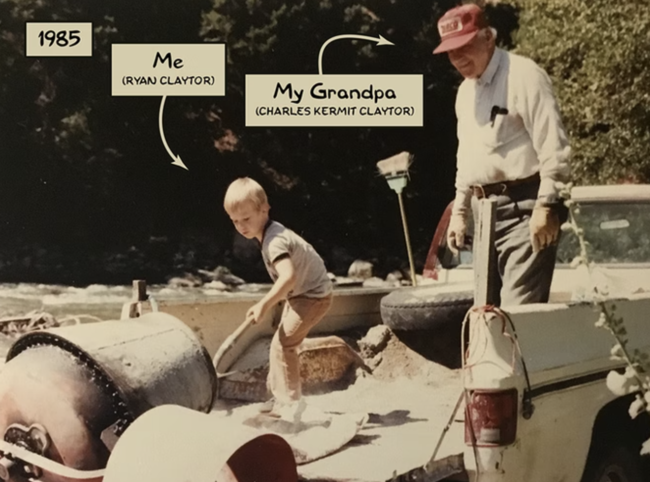Photo of Ryan Claytor and his late grandfather