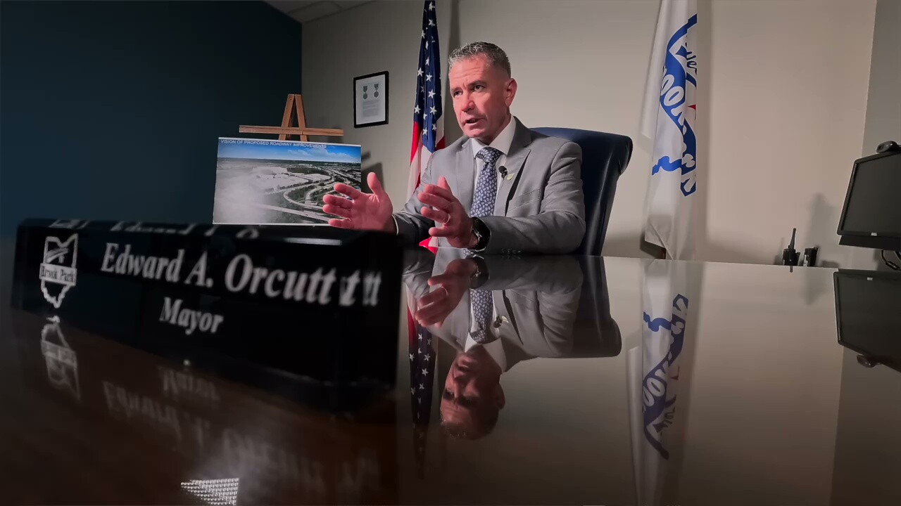 Brook Park Mayor Edward Orcutt talks about managing traffic, parking and pedestrian safety around the future Browns stadium district.