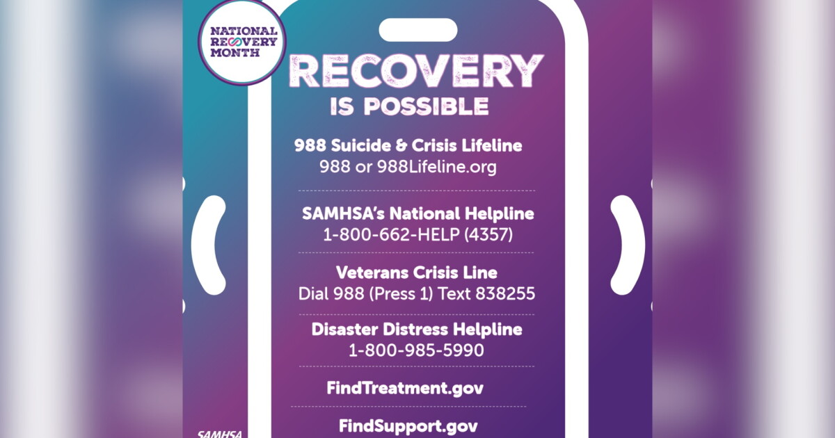 Recovery Month highlights treatment options as concerns grow over 7-OH