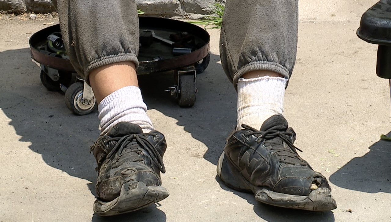 Cortez Sexton Jr.'s old shoes