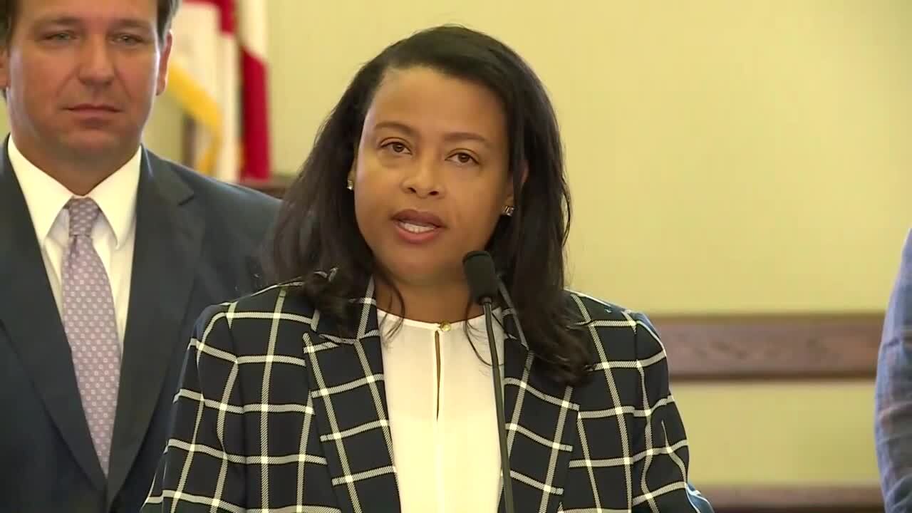 Judge Renatha Francis speaks after being appointed to Florida Supreme Court by Gov. Ron DeSantis, Aug. 5, 2022