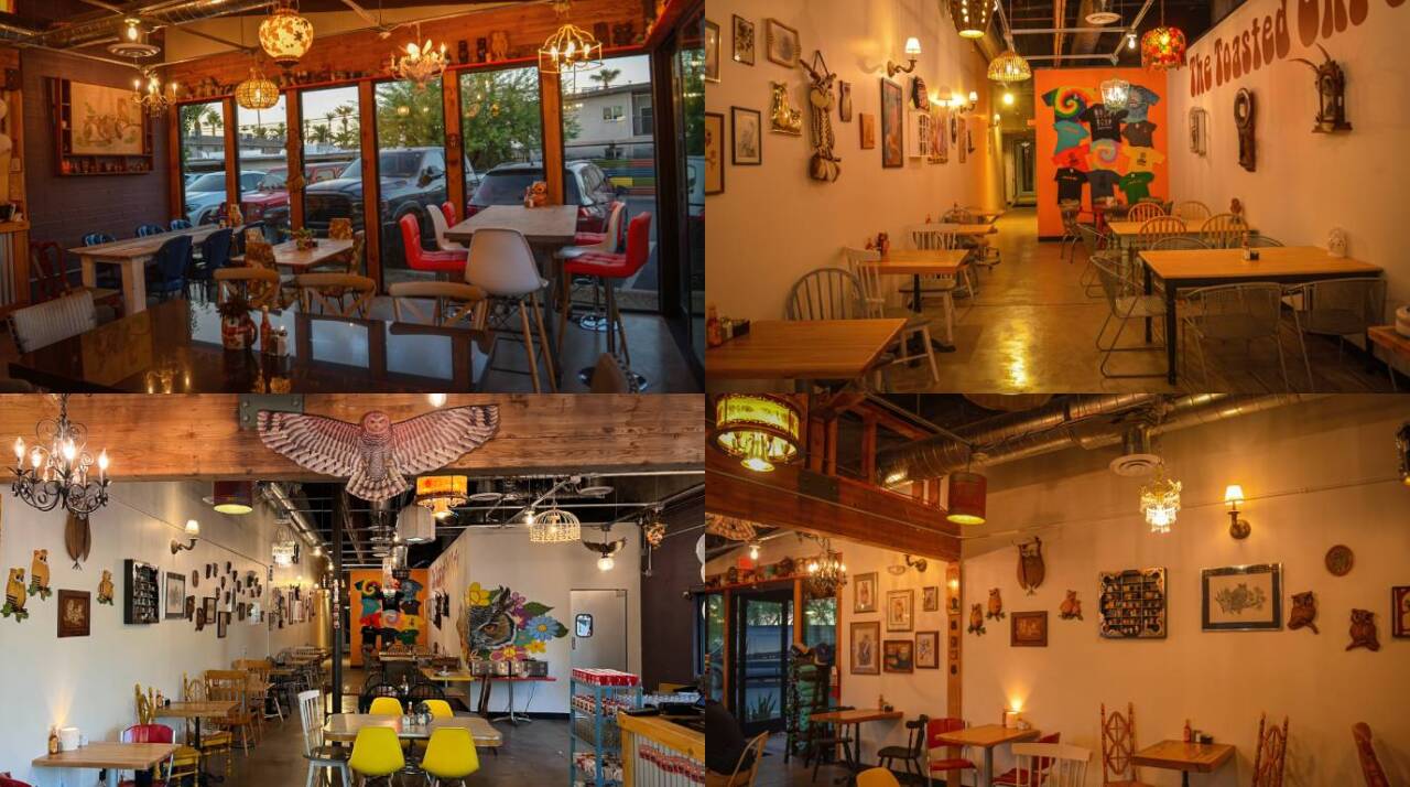 Inside The Toasted Owl Cafe Phoenix location.