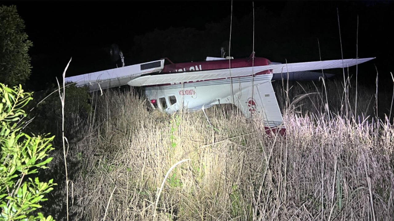 A pilot is OK after a plane crashed on April 18, 2026, in the Hungryland Preserve in Martin County, deputies said.