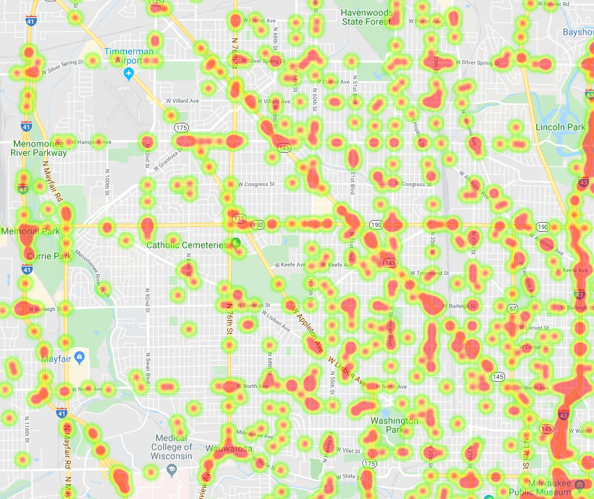 Heat Map of Drunk Driving