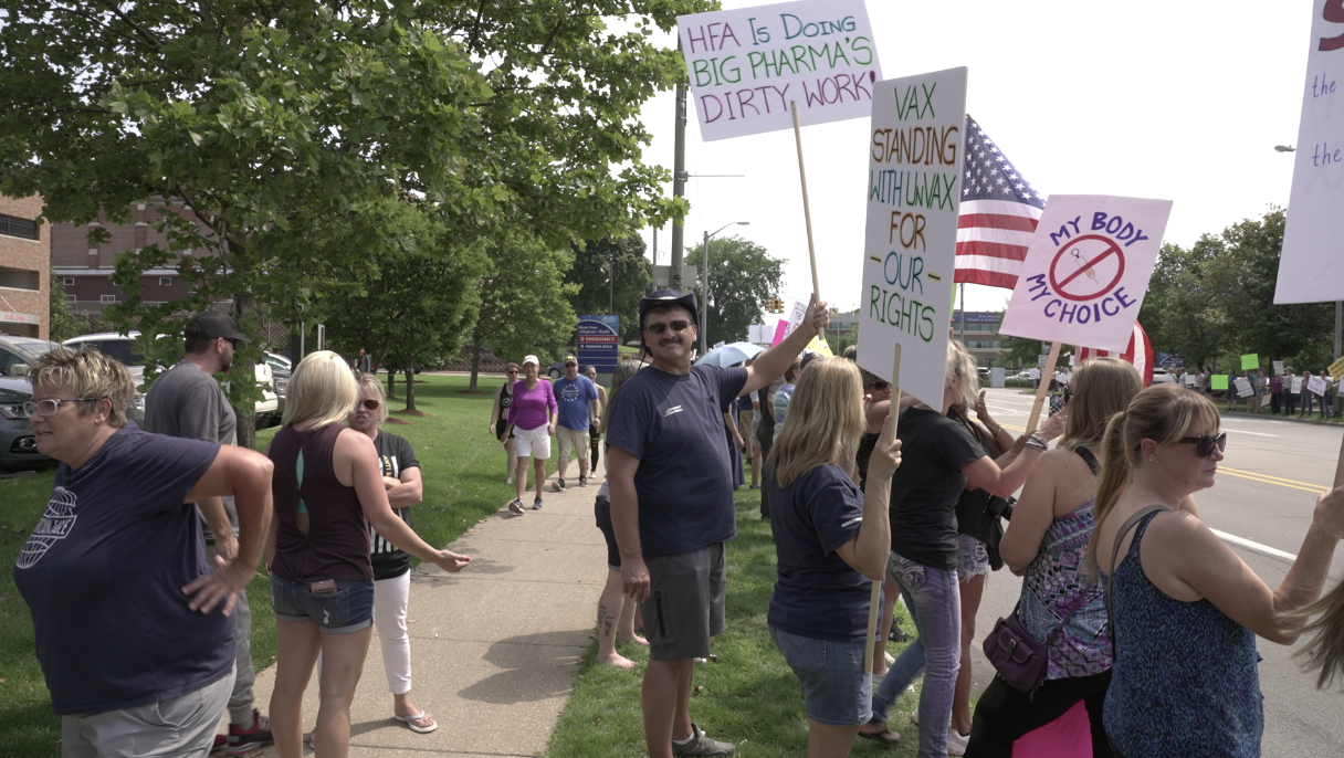 Henry Ford Health vaccine protest