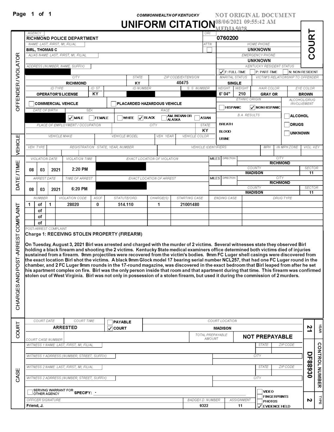 THOMAS BIRL STOLEN GUN CITATION REDACTED.png