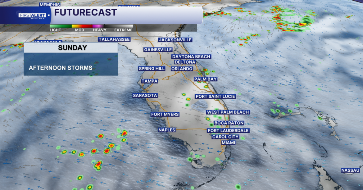 Scattered afternoon storms return today before a hotter, drier pattern settles in