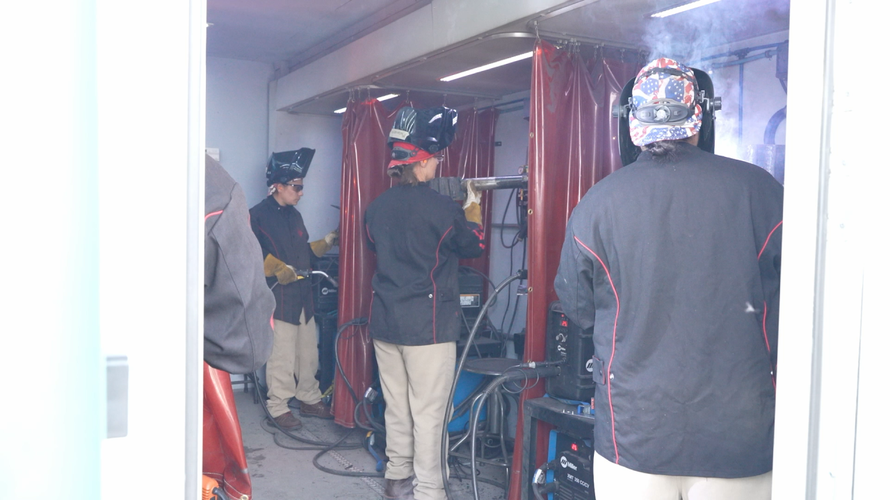 Montana Women's Prison welding class