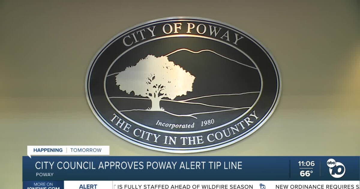 Poway Radar Poway City Council approves 'Poway Alert' tip line