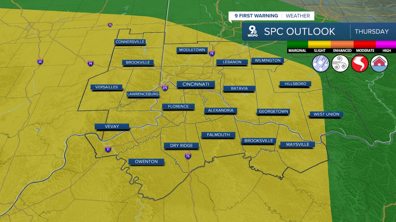 Thursday SPC severe storm outlook