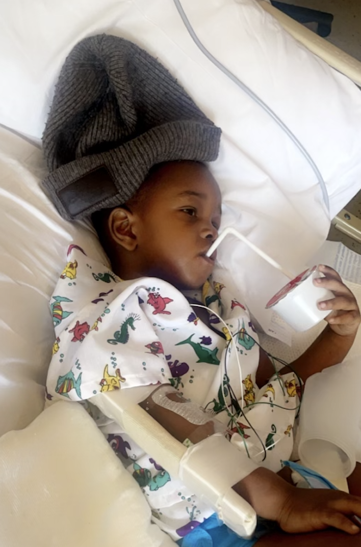 3-year-old Gabriel Davis recovering in the hospital after being shot