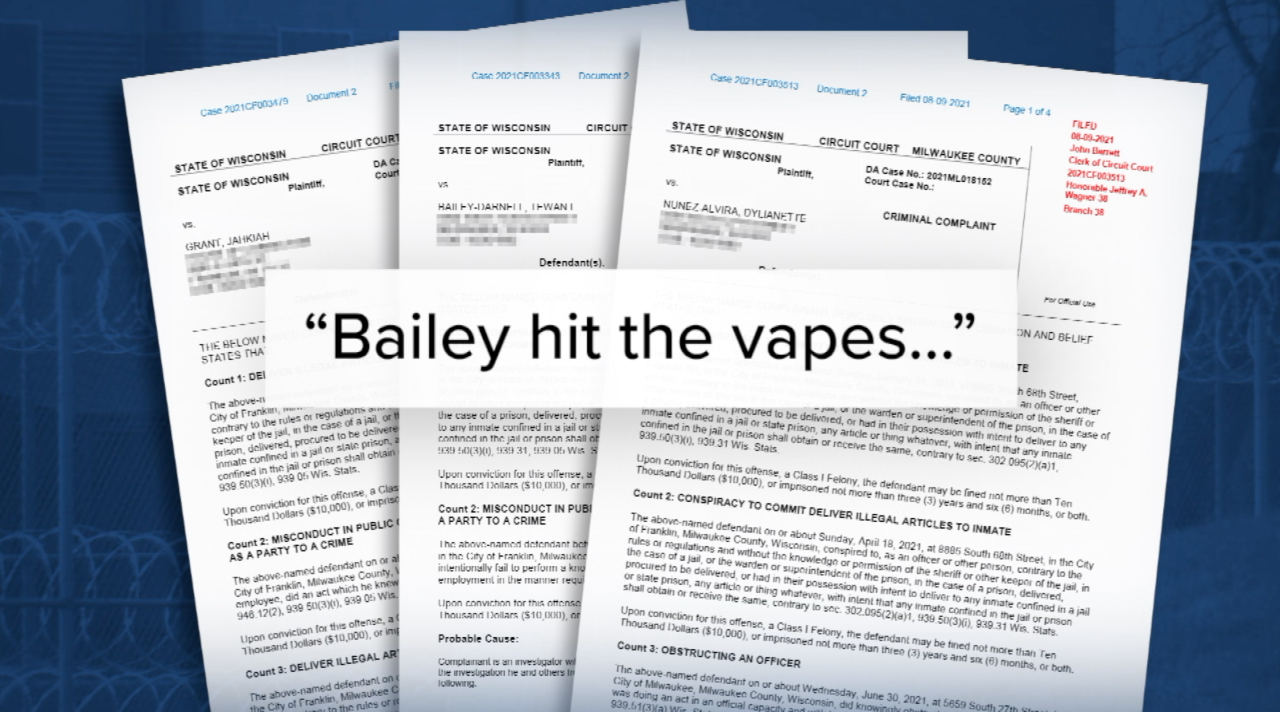 Bailey accused of vaping at work