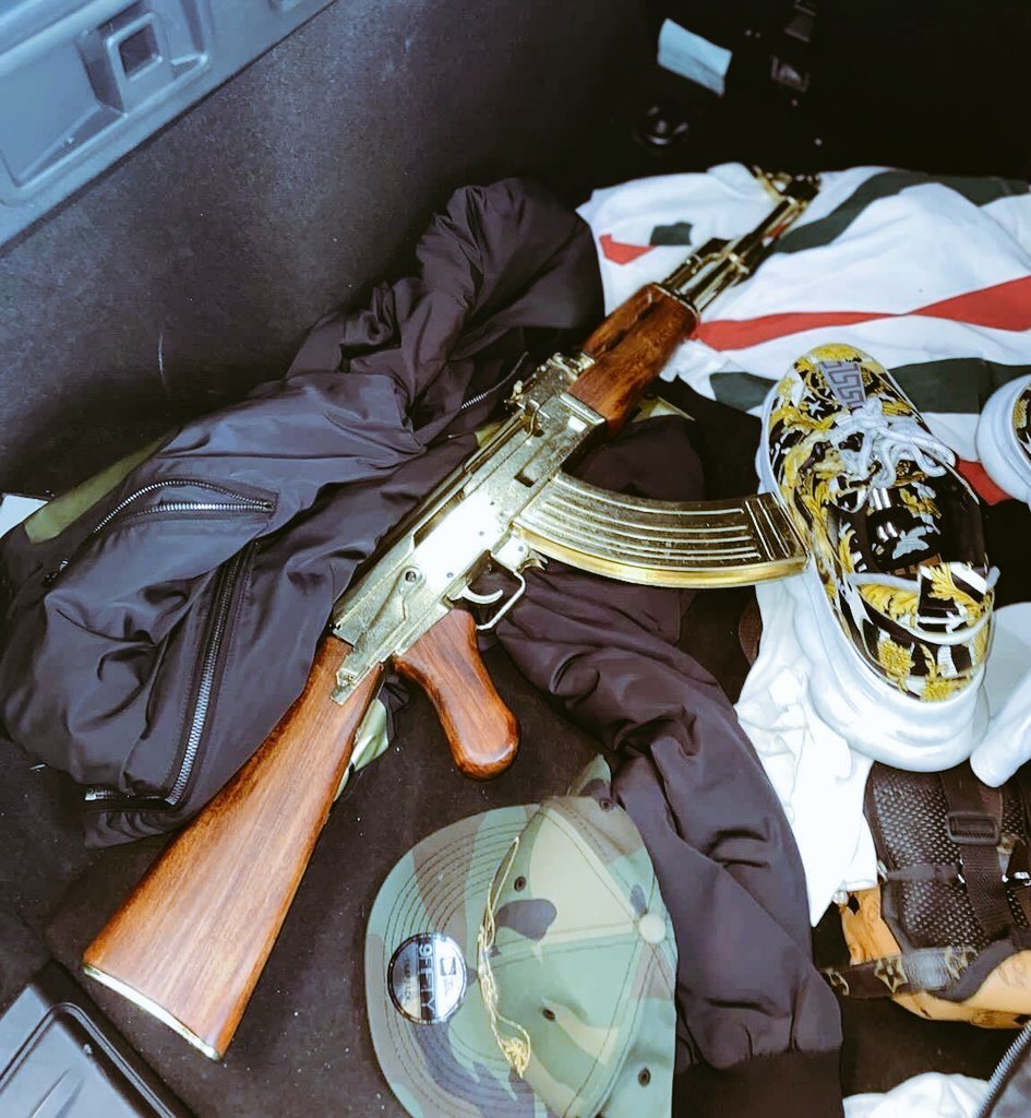 Capt. Dori Koren with LVMPD shared an image of a gold-plated AK-47 recently recovered on the Las Vegas Strip.