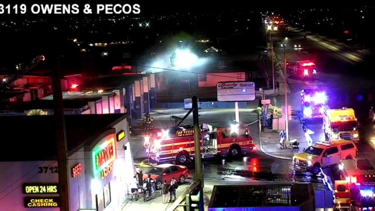 RTC: Structure fire causes traffic delays on southbound Pecos Road at Owens Avenue