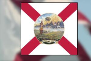 Image of Florida state flag 'In God We Trust'