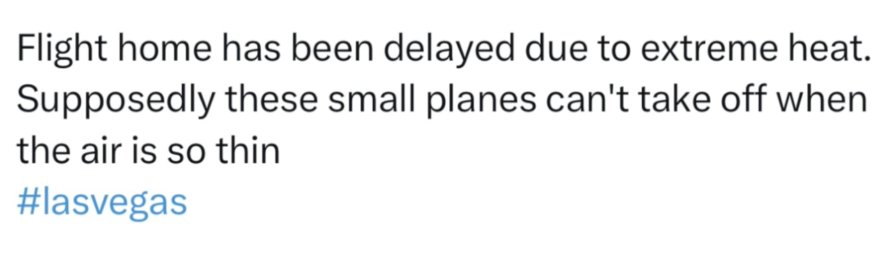 Hot temps and flights