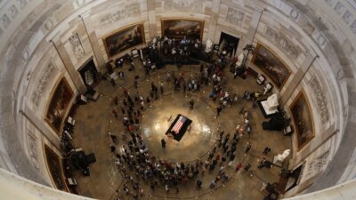 Sen. John McCain lies in state in the U.S. Capitol