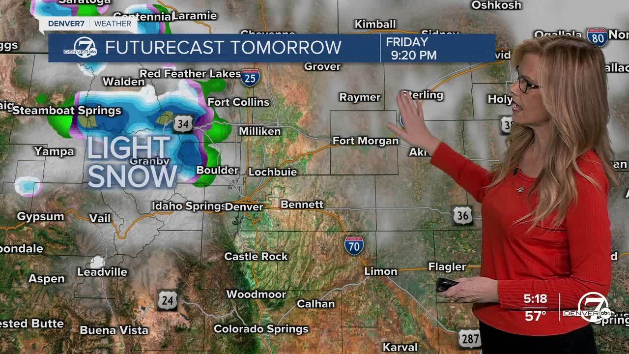 Snow for the mountains on Friday