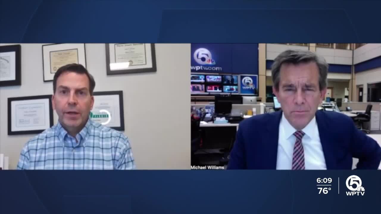Toby Overdorf, a Republican state lawmaker on the Treasure Coast, spoke with WPTV anchor Michael Williams about the social media bill. March 11, 2024