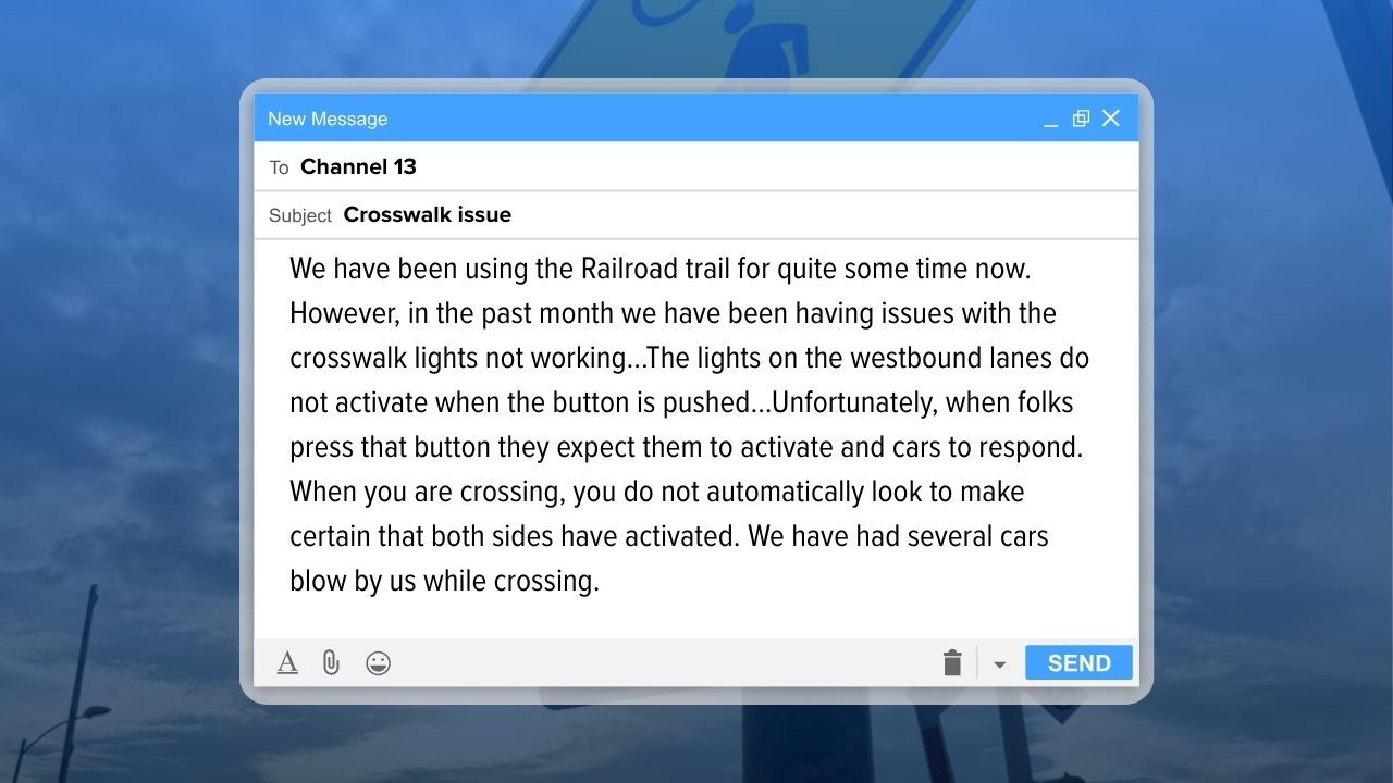 Crosswalk issue email