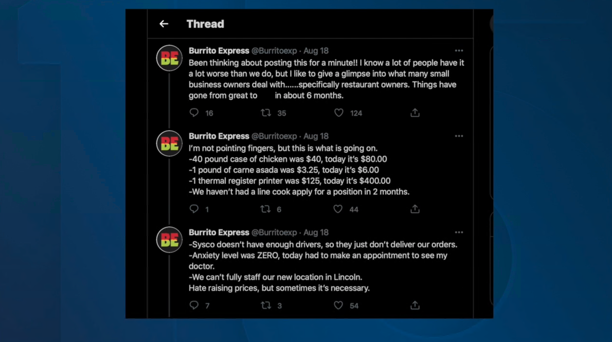 Burrito Express tweet