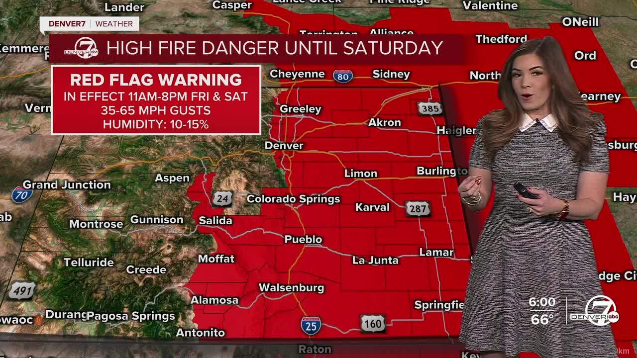 Red Flag Warning in effect through Saturday