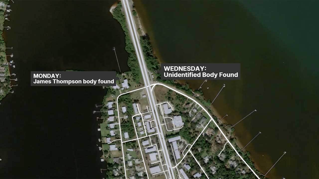 Two bodies were found just north of Sebastian along U.S. Highway 1.